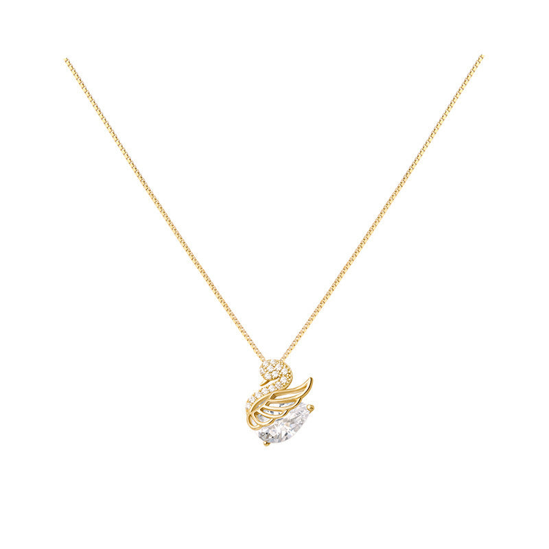 swan necklace women's light luxury high-end temperament collarbone chain TikTok same fashion versatile accessories