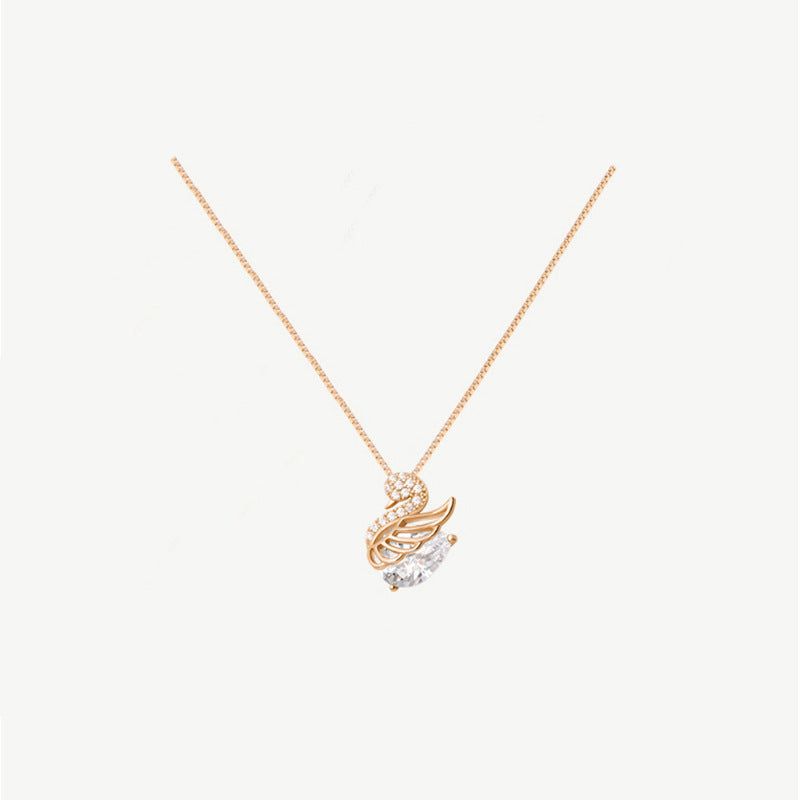 swan necklace women's light luxury high-end temperament collarbone chain TikTok same fashion versatile accessories