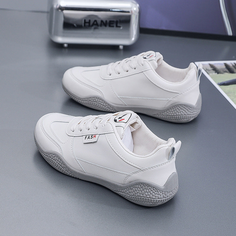 Lace Up Round Toe Flat Athletic