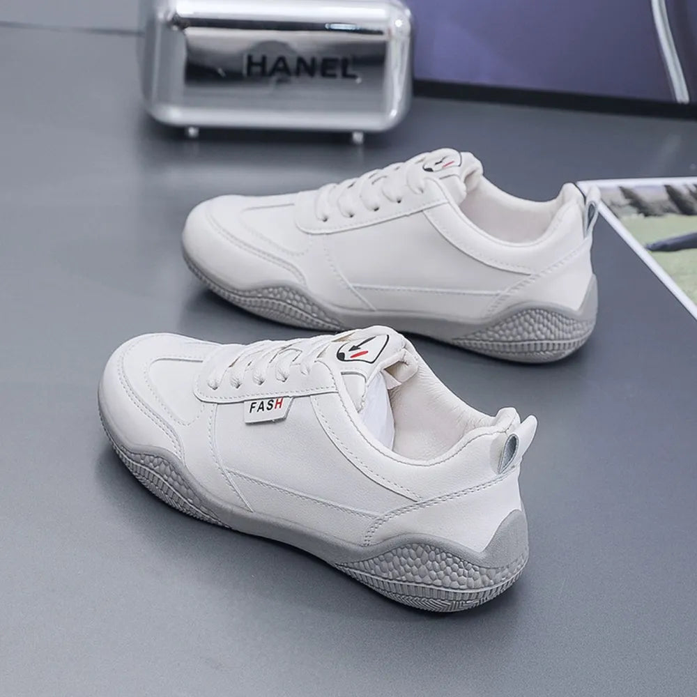 Lace Up Round Toe Flat Athletic