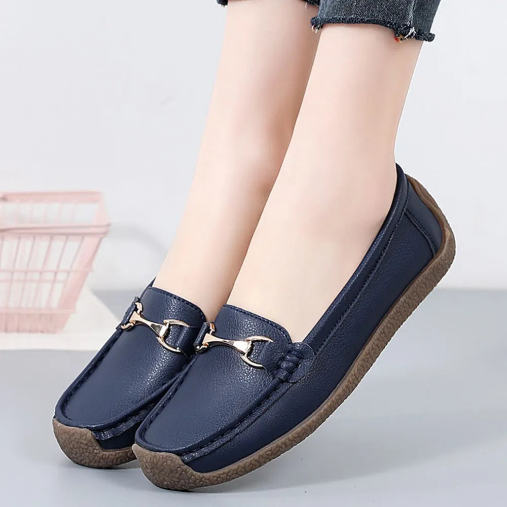 Spring and summer bean shoes for women's mothers comfortable flat and casual maternity shoes