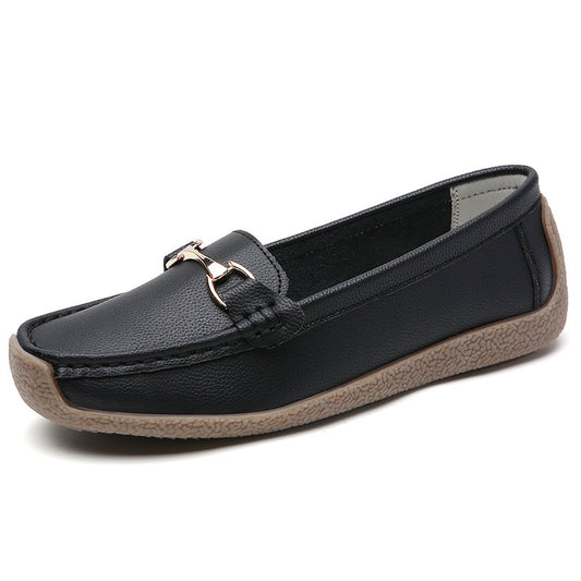Spring and summer bean shoes for women's mothers comfortable flat and casual maternity shoes